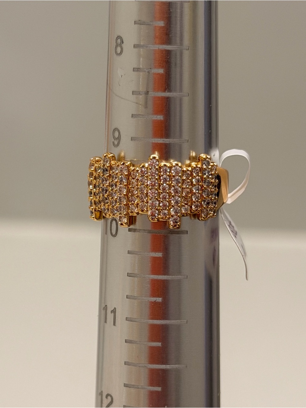 Bomb Party NWT! Gold-Tone Wide Pavรฉ Crystal Ring